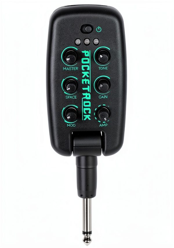 Electric Guitar Headphone Amp Pocket Rock Black-8