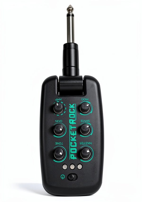 Electric Guitar Headphone Amp Pocket Rock Black-0