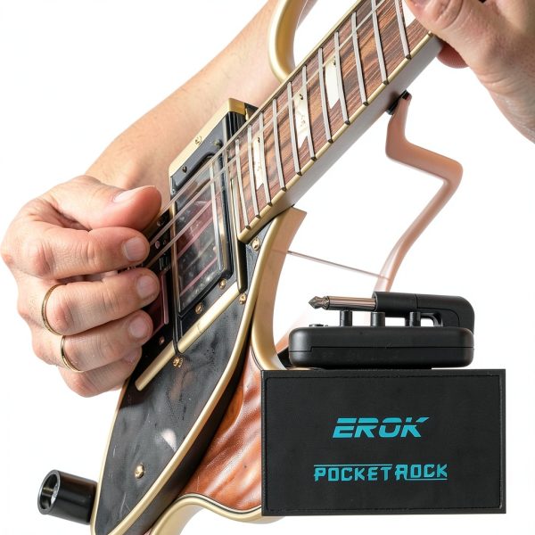 Electric Guitar Headphone Amp Pocket Rock Black-2
