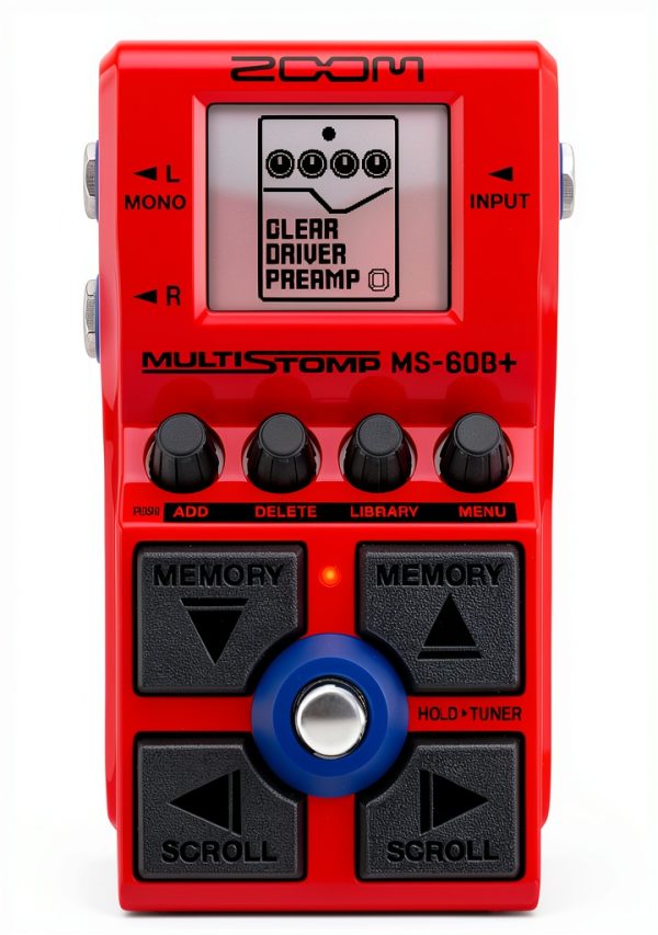 MS-60B+ Bass Multi-Effects Pedal Red Plastic-0