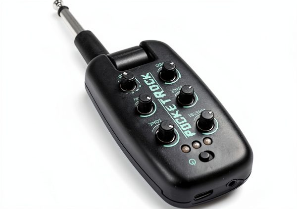 Electric Guitar Headphone Amp Pocket Rock Black-7