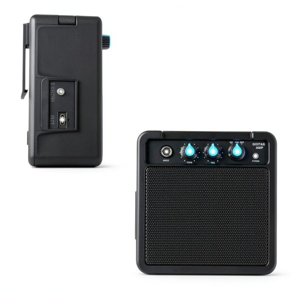 UZOCHI Mini Guitar Amp Black Plastic Dual Mode-1