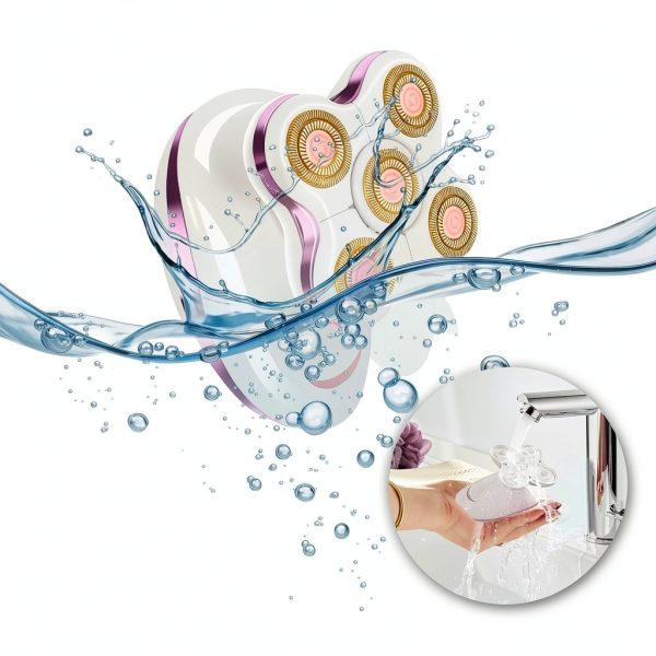 Foil Shaver VIMC 5 Blade Gold Plated Pink Razor-4