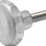 Star Handle, Stainless Steel, GN 5335-40-M8-16, matt Blasted, Handle Diameter 40 mm, Thread M8 x 16-0