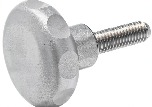 Star Handle, Stainless Steel, GN 5335-40-M8-16, matt Blasted, Handle Diameter 40 mm, Thread M8 x 16-0