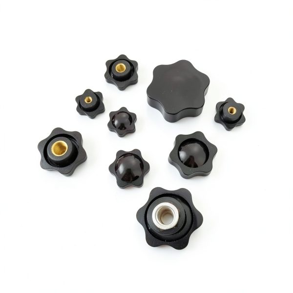 XAOLIUZi Plum Hand Nuts M4 M12 Black Thumb Handle Perforated Options-0