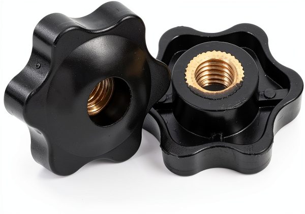 Star Knob Plastic Handle Nut Adjustable PLAFOPE Black 3x3x1.5cm-8