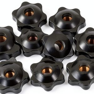 Star Knob Plastic Handle Nut Adjustable PLAFOPE Black 3x3x1.5cm-0